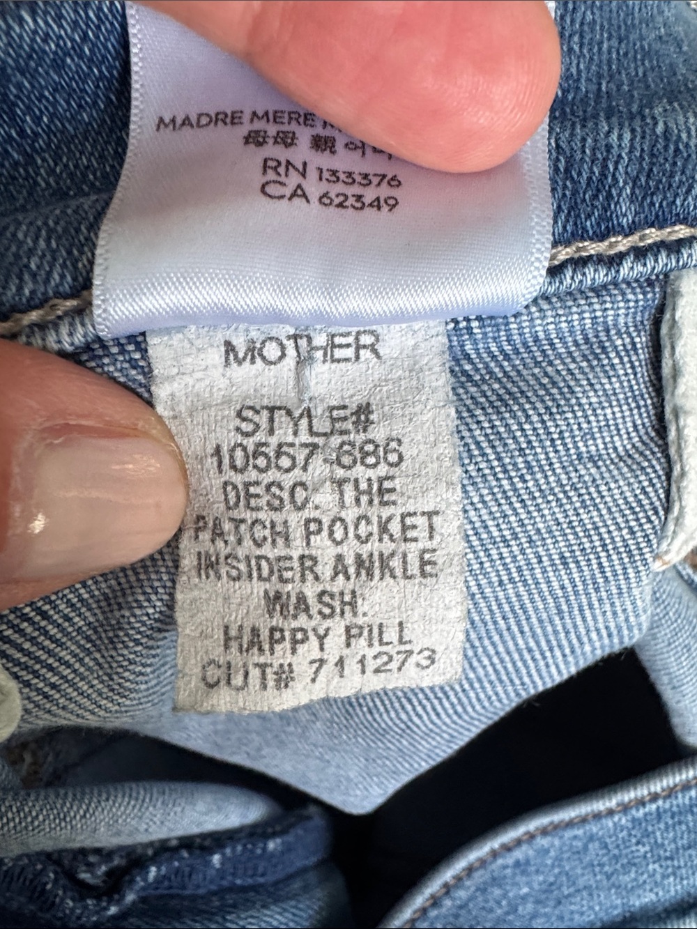 MOTHER Blue Ankle Cropped Denim Jeans - Picture 4 of 4